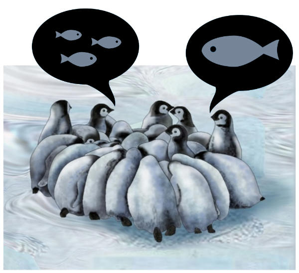 Penguins_meet_and_talk_small_fish,_big_fish.svg